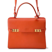 将图像加载到图库查看器中，Delvaux Tempate OrangeAA0611AMF0 Leather Size MM
