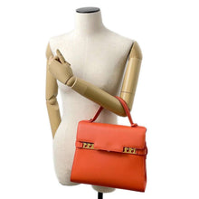 将图像加载到图库查看器中，Delvaux Tempate OrangeAA0611AMF0 Leather Size MM
