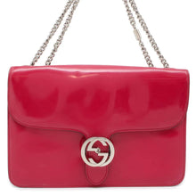 Load image into Gallery viewer, GUCCI Interlocking G Chain Shoulder Pink 387606 Patent Leather
