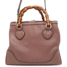 将图像加载到图库查看器中，GUCCI Bamboo2wyHandbag Brown 308360 Leather
