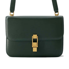 将图像加载到图库查看器中，SAINT LAURENT PARIS Carre Shoulder Bag Green 633214 Leather
