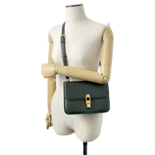 Load image into Gallery viewer, SAINT LAURENT PARIS Carre Shoulder Bag Green 633214 Leather
