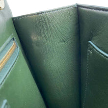 将图像加载到图库查看器中，SAINT LAURENT PARIS Carre Shoulder Bag Green 633214 Leather
