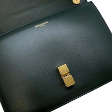 将图像加载到图库查看器中，SAINT LAURENT PARIS Carre Shoulder Bag Green 633214 Leather
