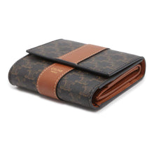 将图像加载到图库查看器中，CELINE Small Trifold Wallet Tan 10D572BZ9.04LU PVC Coated Canvas
