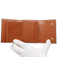 将图像加载到图库查看器中，CELINE Small Trifold Wallet Tan 10D572BZ9.04LU PVC Coated Canvas
