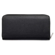 将图像加载到图库查看器中，CELINE Large Zipped Wallet Zip Around Long Wallet Cloth Black 10B553BEL Leather
