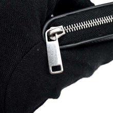 将图像加载到图库查看器中，CELINE Large Zipped Wallet Zip Around Long Wallet Cloth Black 10B553BEL Leather
