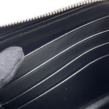 将图像加载到图库查看器中，CELINE Large Zipped Wallet Zip Around Long Wallet Cloth Black 10B553BEL Leather
