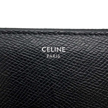 将图像加载到图库查看器中，CELINE Large Zipped Wallet Zip Around Long Wallet Cloth Black 10B553BEL Leather
