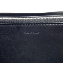 将图像加载到图库查看器中，CELINE Large Zipped Wallet Zip Around Long Wallet Cloth Black 10B553BEL Leather
