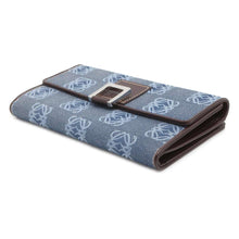 Load image into Gallery viewer, LOEWE Anagram Long Wallet Blue Denim/Leather
