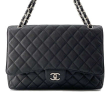 Load image into Gallery viewer, CHANEL Jumbo Matelasse Single Flap ChainShoulder Bag Black Caviar Leather
