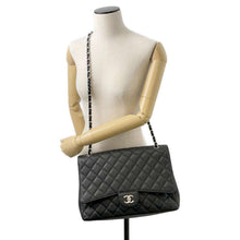 Load image into Gallery viewer, CHANEL Jumbo Matelasse Single Flap ChainShoulder Bag Black Caviar Leather
