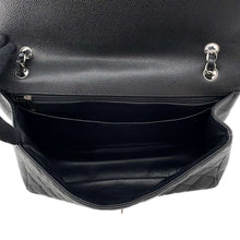 Load image into Gallery viewer, CHANEL Jumbo Matelasse Single Flap ChainShoulder Bag Black Caviar Leather
