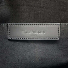 将图像加载到图库查看器中，BALENCIAGA Navy clip Black/Beige 373834 Canvas Leather Size M
