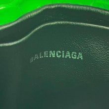 将图像加载到图库查看器中，BALENCIAGA Drawstring Bucket 2wayBag Light Green 638342 Embossed Leather Size XS
