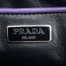 将图像加载到图库查看器中，PRADA Studded Shoulder Bag Purple 1N1674 Leather
