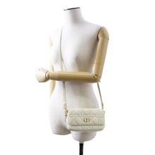 Load image into Gallery viewer, Dior Caro ChainShoulderPouch White S5125UWHC Leather
