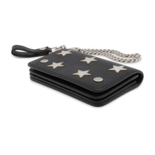 将图像加载到图库查看器中，SAINT LAURENT PARIS Chain Wallet Star Motif Black 360935 Leather
