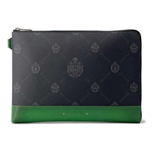 将图像加载到图库查看器中，Berluti Nino Clutch Bag Black/Green PVC Coated Canvas Leather Size GM
