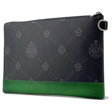 将图像加载到图库查看器中，Berluti Nino Clutch Bag Black/Green PVC Coated Canvas Leather Size GM
