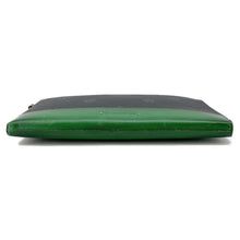 将图像加载到图库查看器中，Berluti Nino Clutch Bag Black/Green PVC Coated Canvas Leather Size GM
