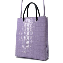 Load image into Gallery viewer, BALENCIAGA Large shopping bag lilac 693805 Embossed Leather
