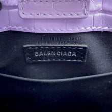 将图像加载到图库查看器中，BALENCIAGA Large shopping bag lilac 693805 Embossed Leather
