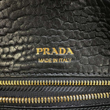 将图像加载到图库查看器中，PRADA Tote Bag Black 1BG440 Leather
