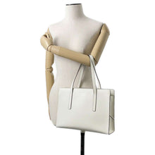 将图像加载到图库查看器中，PRADA Handbag 1995 Re Edition White 1BA350 BrushedLeather Size Medium
