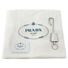 将图像加载到图库查看器中，PRADA Handbag 1995 Re Edition White 1BA350 BrushedLeather Size Medium
