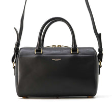 将图像加载到图库查看器中，SAINT LAURENT PARIS Baby Duffle Shoulder Bag Black 330958 Leather
