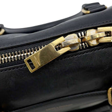 将图像加载到图库查看器中，SAINT LAURENT PARIS Baby Duffle Shoulder Bag Black 330958 Leather
