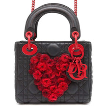 将图像加载到图库查看器中，Dior Lady Dior Cannage Tanabata Limited Edition Black/RedM0505OWCB Lambskin Size Mini
