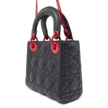 将图像加载到图库查看器中，Dior Lady Dior Cannage Tanabata Limited Edition Black/RedM0505OWCB Lambskin Size Mini
