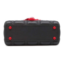 将图像加载到图库查看器中，Dior Lady Dior Cannage Tanabata Limited Edition Black/RedM0505OWCB Lambskin Size Mini
