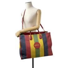 将图像加载到图库查看器中，GUCCI Baiadera 2WAY Tote Bag Multicolor 630358 Canvas Leather
