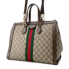 Load image into Gallery viewer, GUCCI Ophidia GGMedium Handbag Beige/Brown 524537 GG SupremeCanvas Leather
