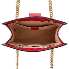 Load image into Gallery viewer, GUCCI GG Apple ChainShoulder Bag Beige/Red 498156 GG SupremeCanvas Leather
