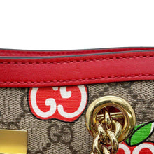 Load image into Gallery viewer, GUCCI GG Apple ChainShoulder Bag Beige/Red 498156 GG SupremeCanvas Leather
