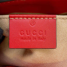 Load image into Gallery viewer, GUCCI GG Apple ChainShoulder Bag Beige/Red 498156 GG SupremeCanvas Leather
