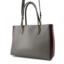 Load image into Gallery viewer, PRADA 2WAY Tote Bag Bibliotheque Black/Gray 1BG098 Leather
