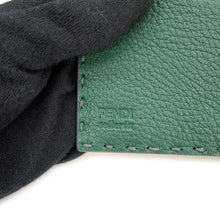 将图像加载到图库查看器中，FENDI Selleria Continental Wallet Bifold Wallet Long Wallet Gray/Green 7M0186 Calf Leather
