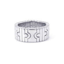 将图像加载到图库查看器中，BVLGARI Parentesi Ring Size Approximately No. 10 18K White Gold
