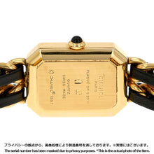 将图像加载到图库查看器中，CHANEL Premiere W20mm×H26ｍｍ Gold Plated Leather Black Dial H0001
