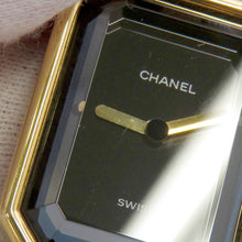 将图像加载到图库查看器中，CHANEL Premiere W20mm×H26ｍｍ Gold Plated Leather Black Dial H0001
