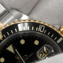 将图像加载到图库查看器中，ROLEX Submariner Date W40mm Stainless Steel K18YG Black Dial 16613
