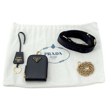 将图像加载到图库查看器中，PRADA Shoulder Bag  Saffiano Leather Re-Edition 2005 Black 1BH204 Leather
