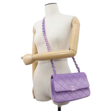 Load image into Gallery viewer, CHANEL Matelasse Gradation Shoulder Bag Purple AS4598 Caviar Leather
